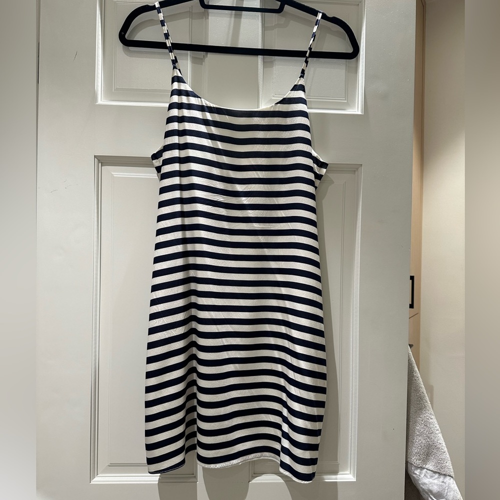 Navy and white Alice and Olivia dress